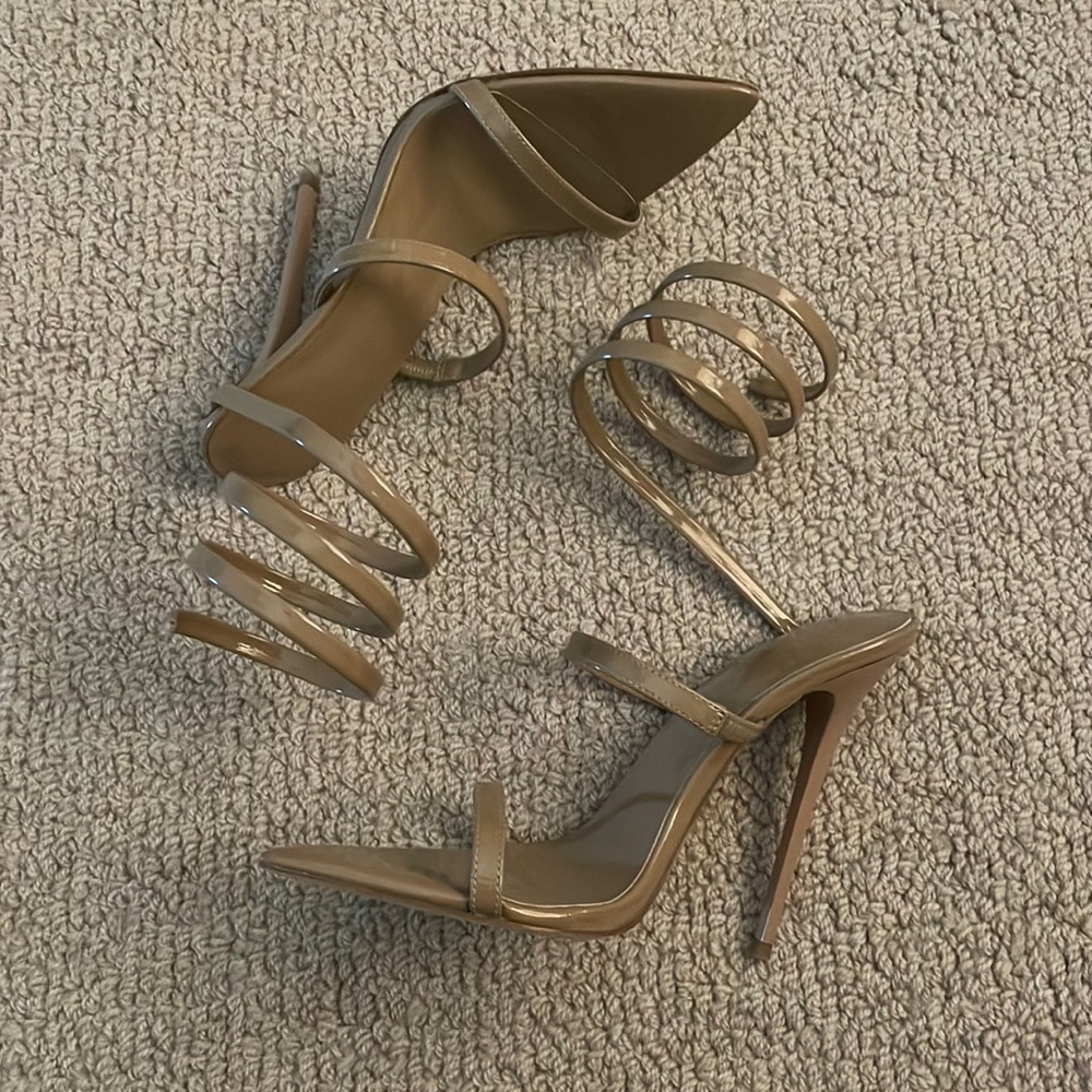 Michael Costello patent leather stiletto
